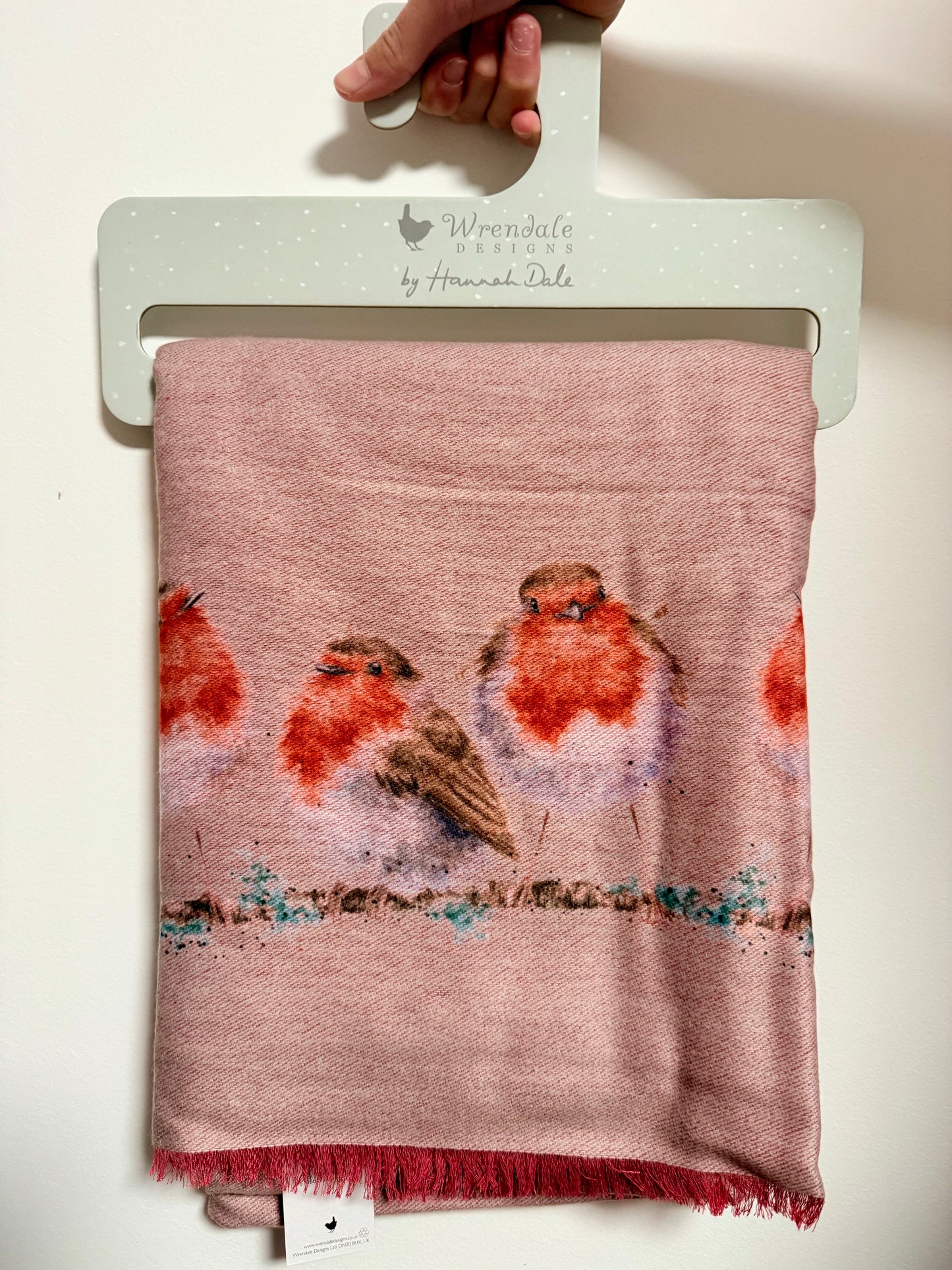 Wrendale Designs - Vörösbegy téli meleg sál