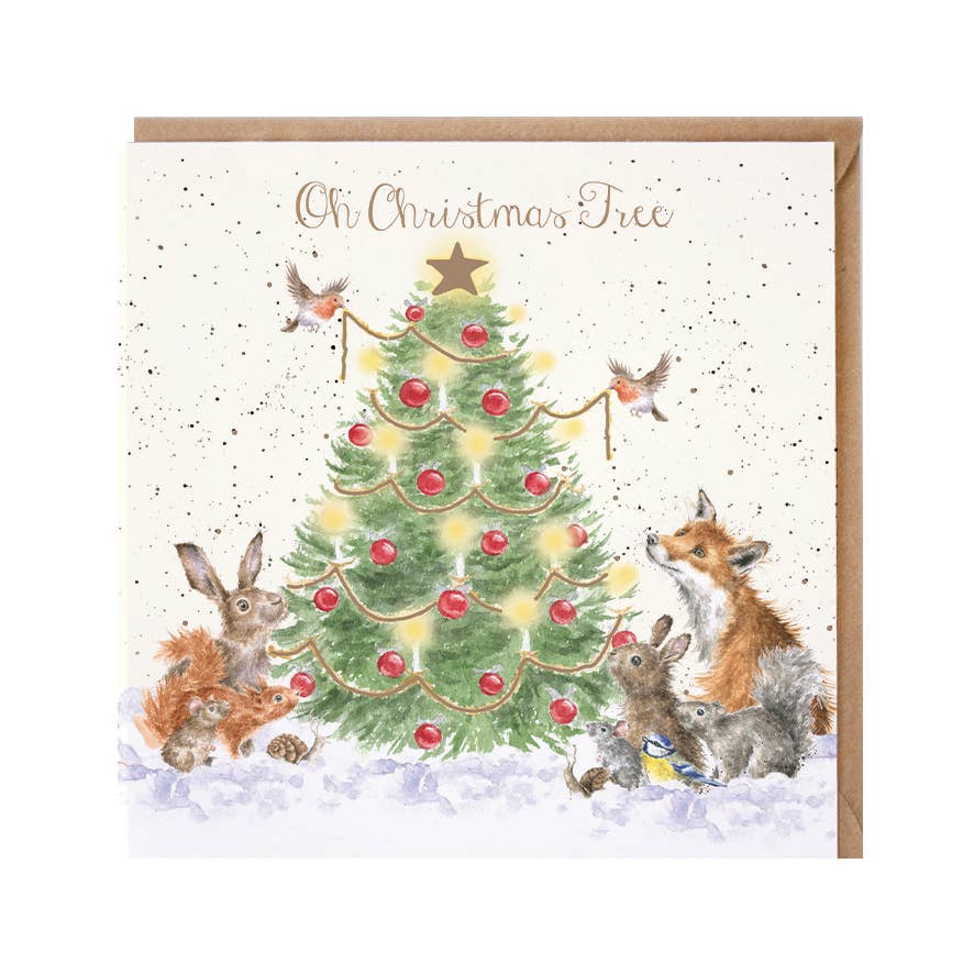 Wrendale Designs - Képeslap - 'Oh Christmas Tree'
