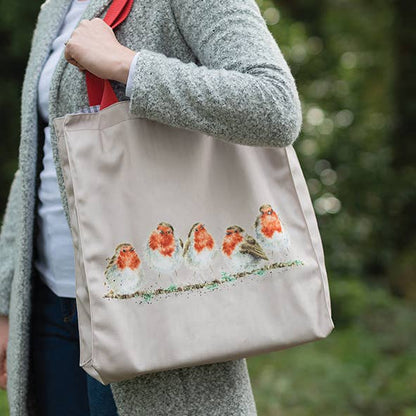 Wrendale Designs - Vászontáska (vörösbegy)