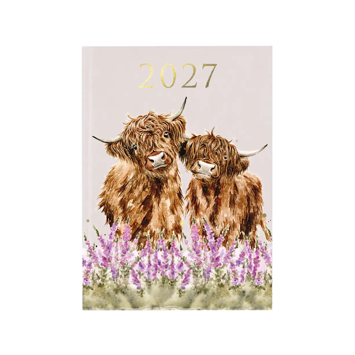 Wrendale Designs 2027-es határidőnapló skót felföldi marhák - napi beosztású (angol nyelven)