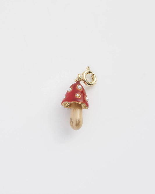 Gomba zománcozott charm