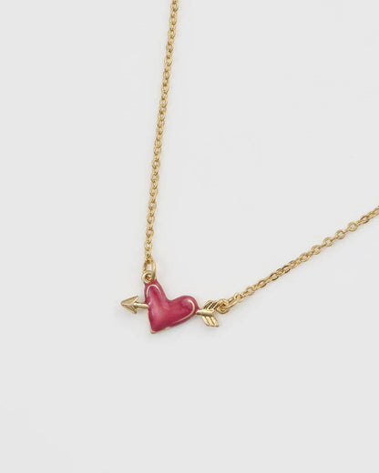 Lovestruck heart zománcozott nyaklánc