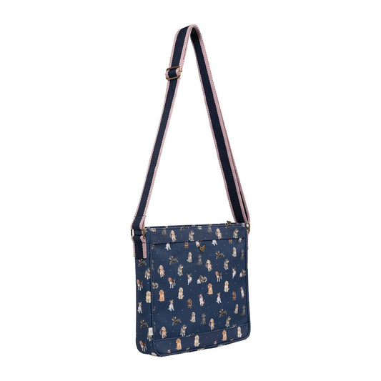 Wrendale Designs - Oldaltáska kék színben 'Egy kutya élete'