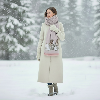 Wrendale Designs - Kutyakölykök téli meleg sál