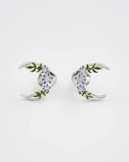 Éjszakai árnyék hold alakú fülbevaló (ezüstözött)