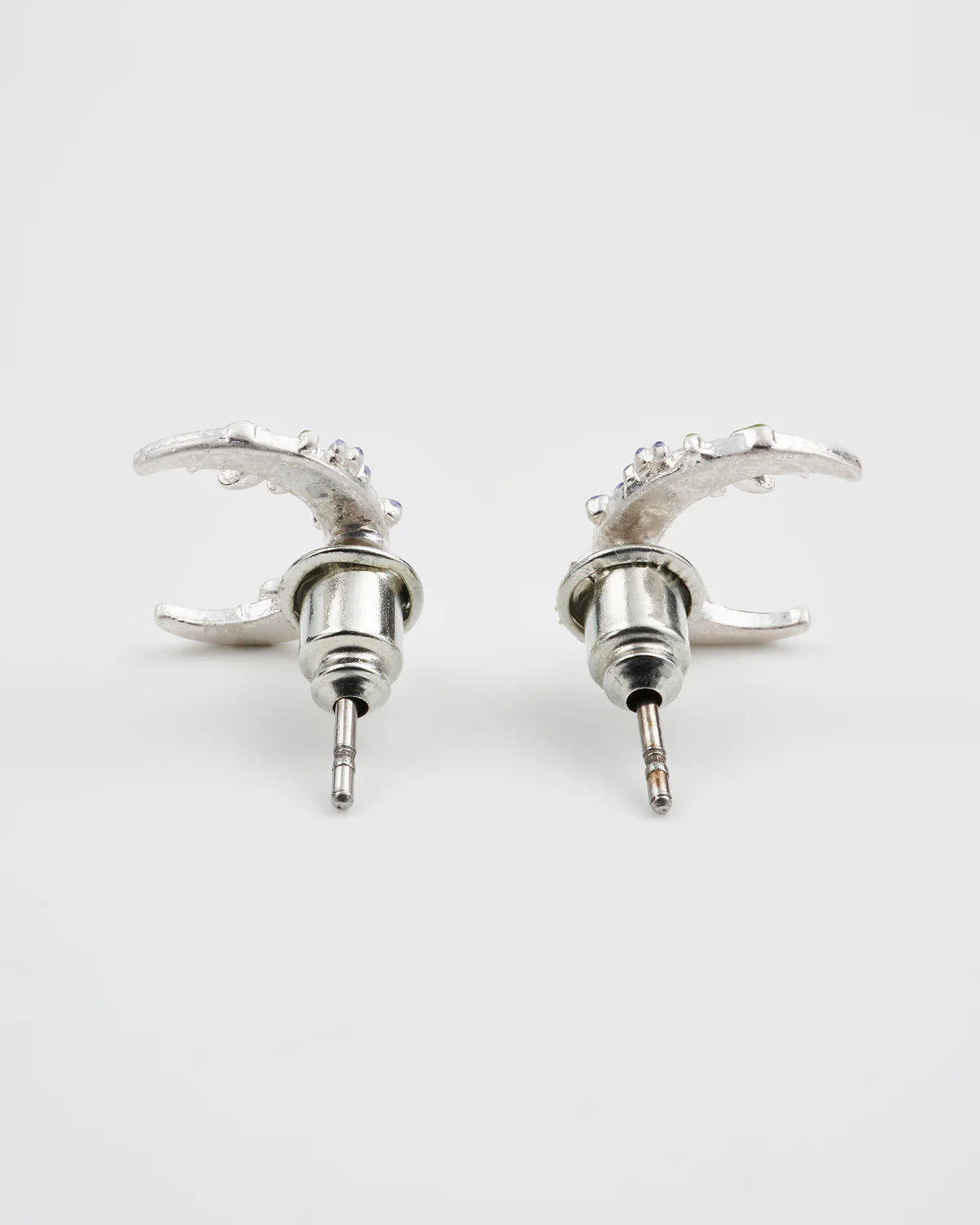 Éjszakai árnyék hold alakú fülbevaló (ezüstözött)