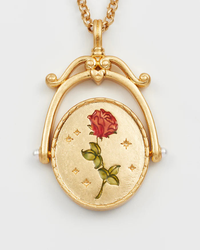 "R" Kezdőbetűs aranyozott nyaklánc virágmotívummal