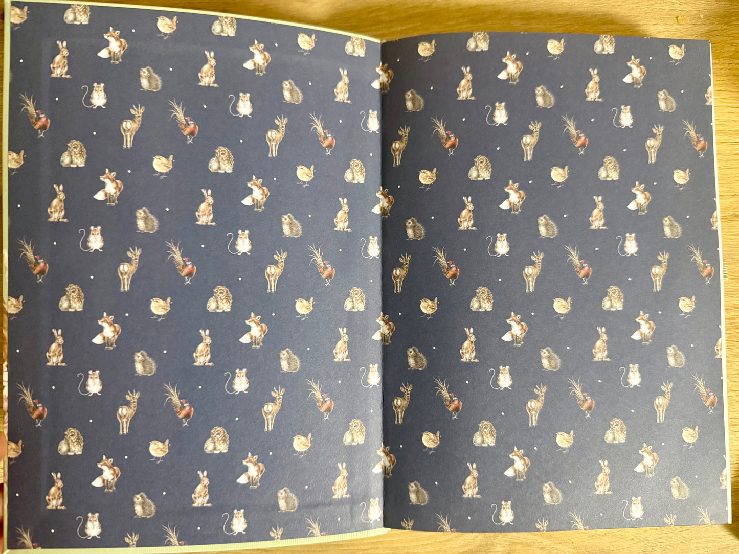 Wrendale Designs - Jegyzetfüzet aranyszínű élfestéssel (rókás)