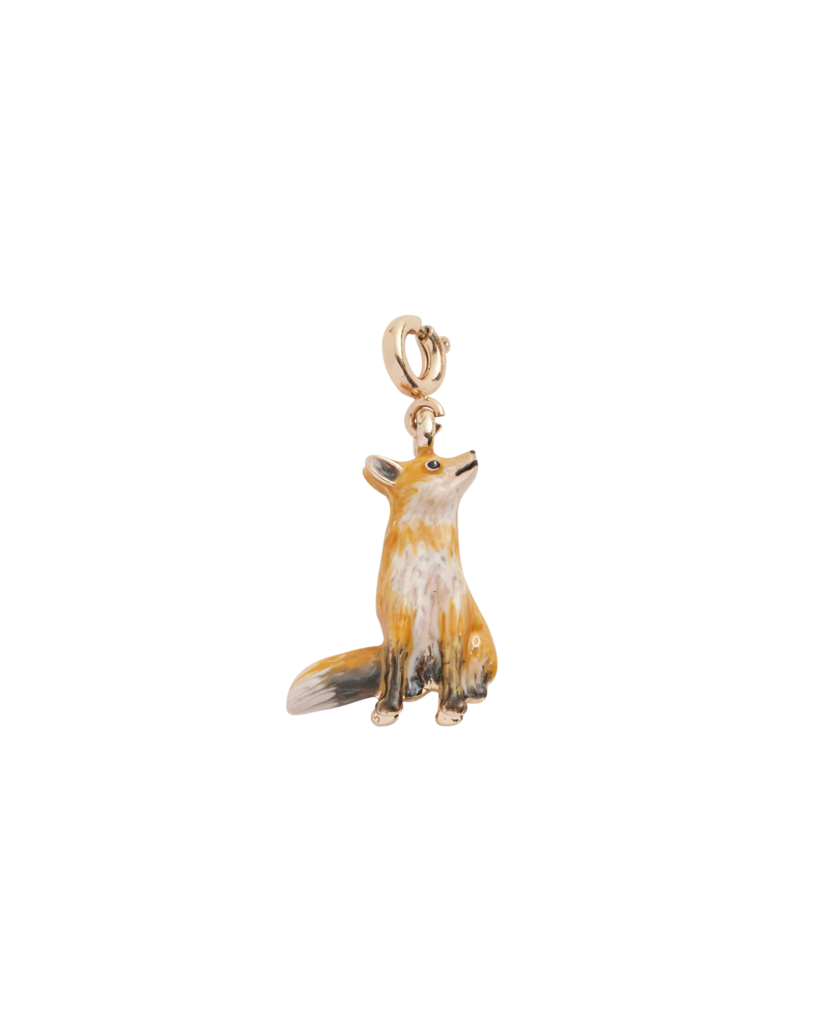 Róka zománcozott charm
