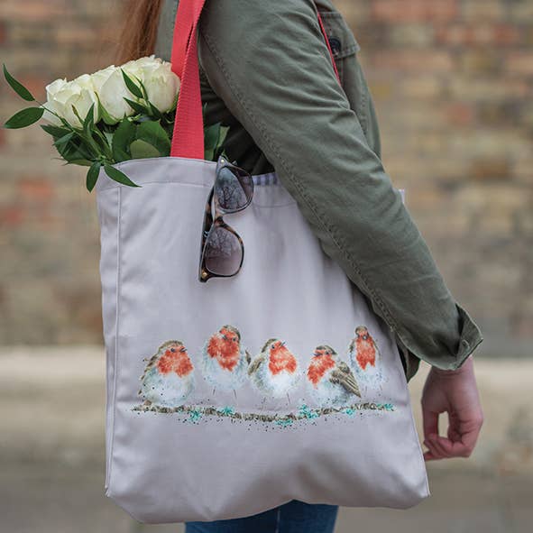 Wrendale Designs - Vászontáska (vörösbegy)