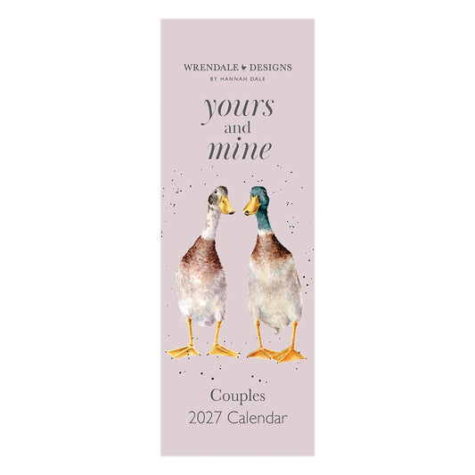 Wrendale Designs - Yours & Mine 2027 páros falinaptár - havi beosztású (angol)