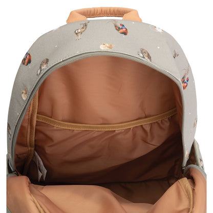 Wrendale Designs - Erdei állatos hátizsák bézs színben