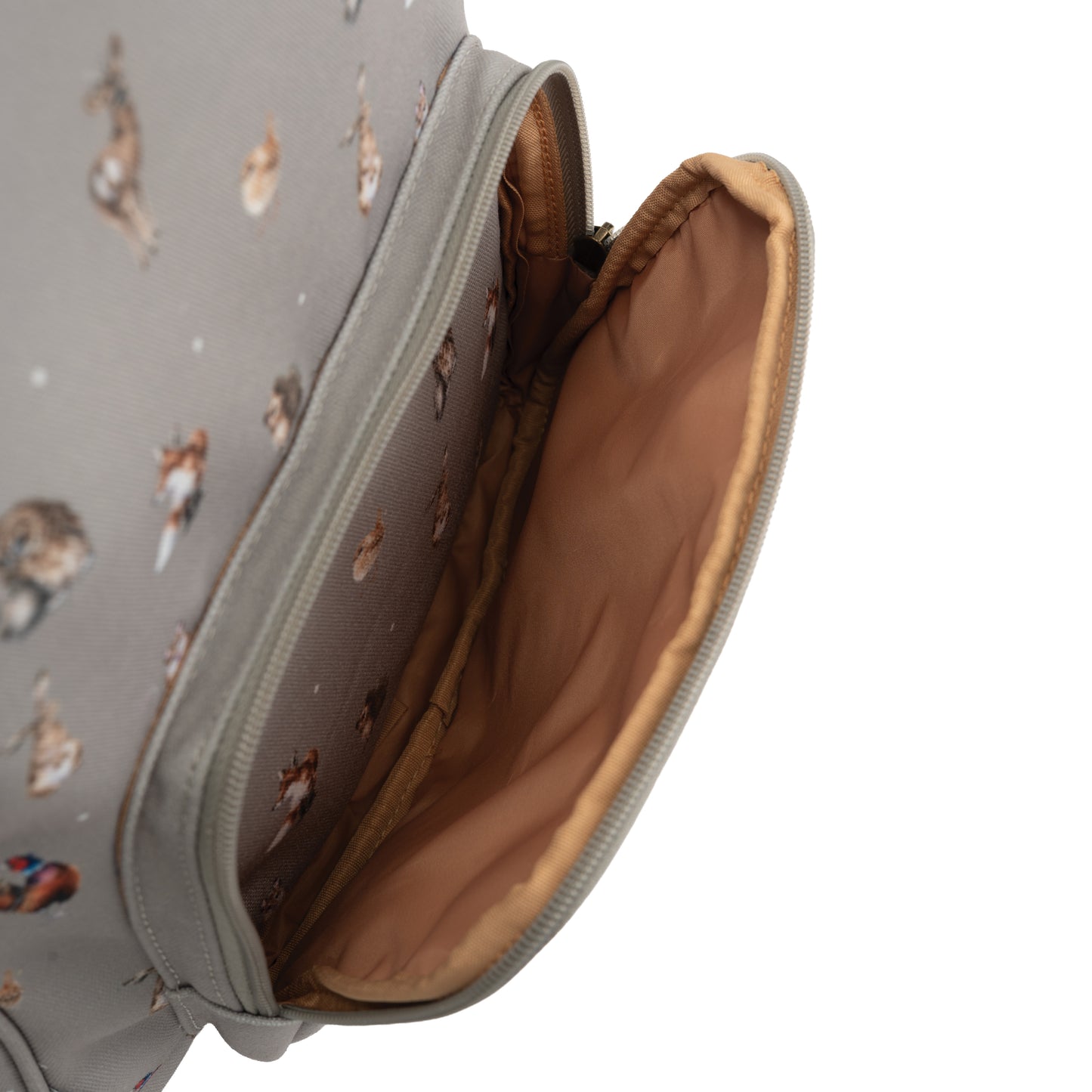 Wrendale Designs - Erdei állatos hátizsák bézs színben