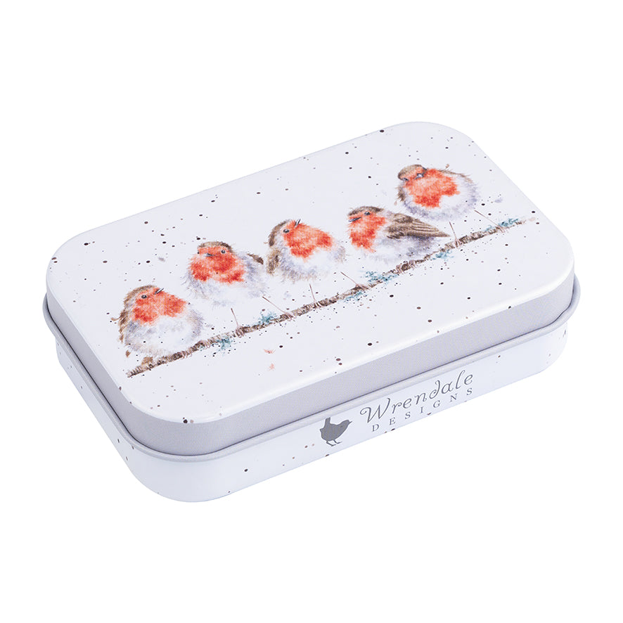 Wrendale Designs - Mini fémdoboz (vörösbegy)
