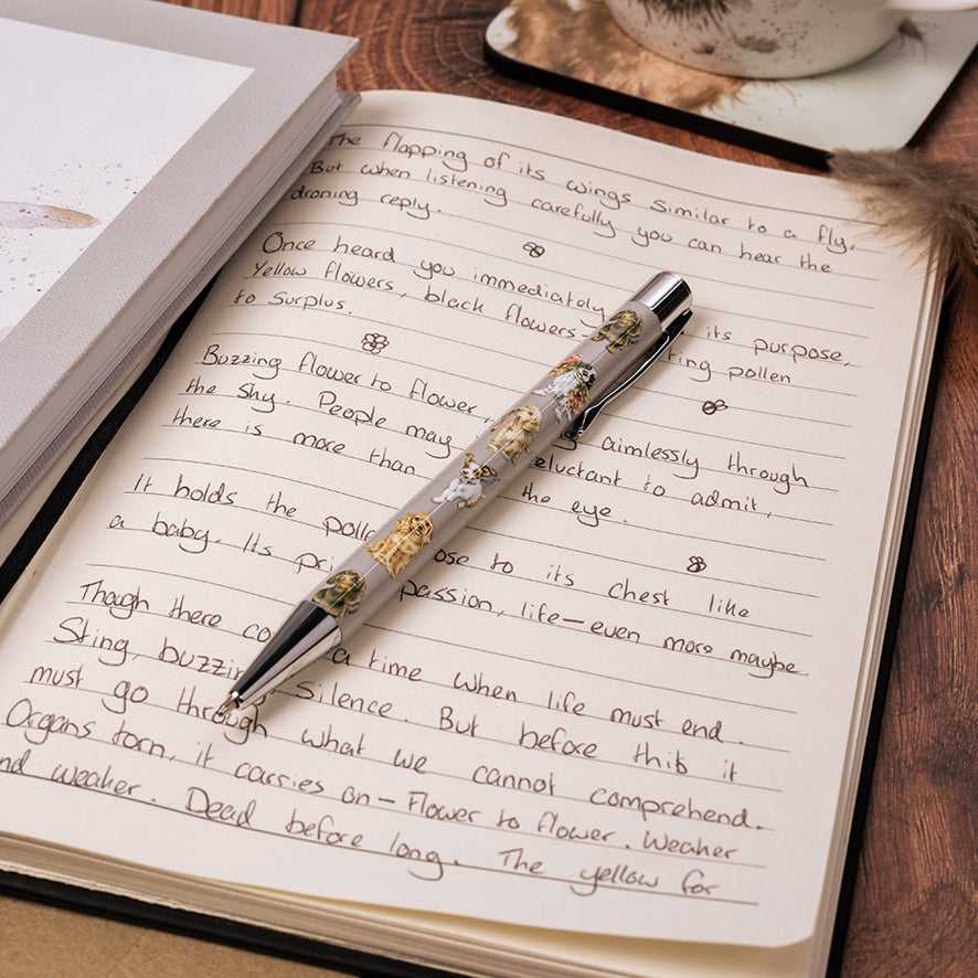 Wrendale Designs - Fekete golyóstoll - 'Egy kutya élete' -