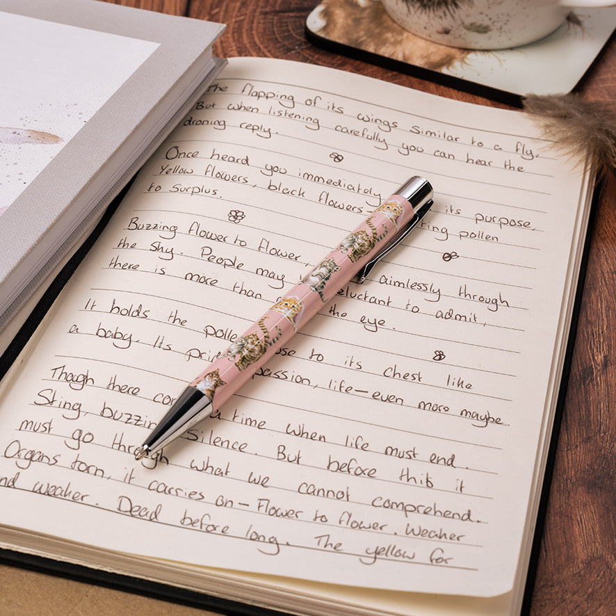 Wrendale Designs - Fekete golyóstoll - 'Macskabarátok'