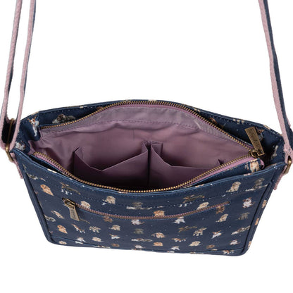 Wrendale Designs - Oldaltáska kék színben 'Egy kutya élete'