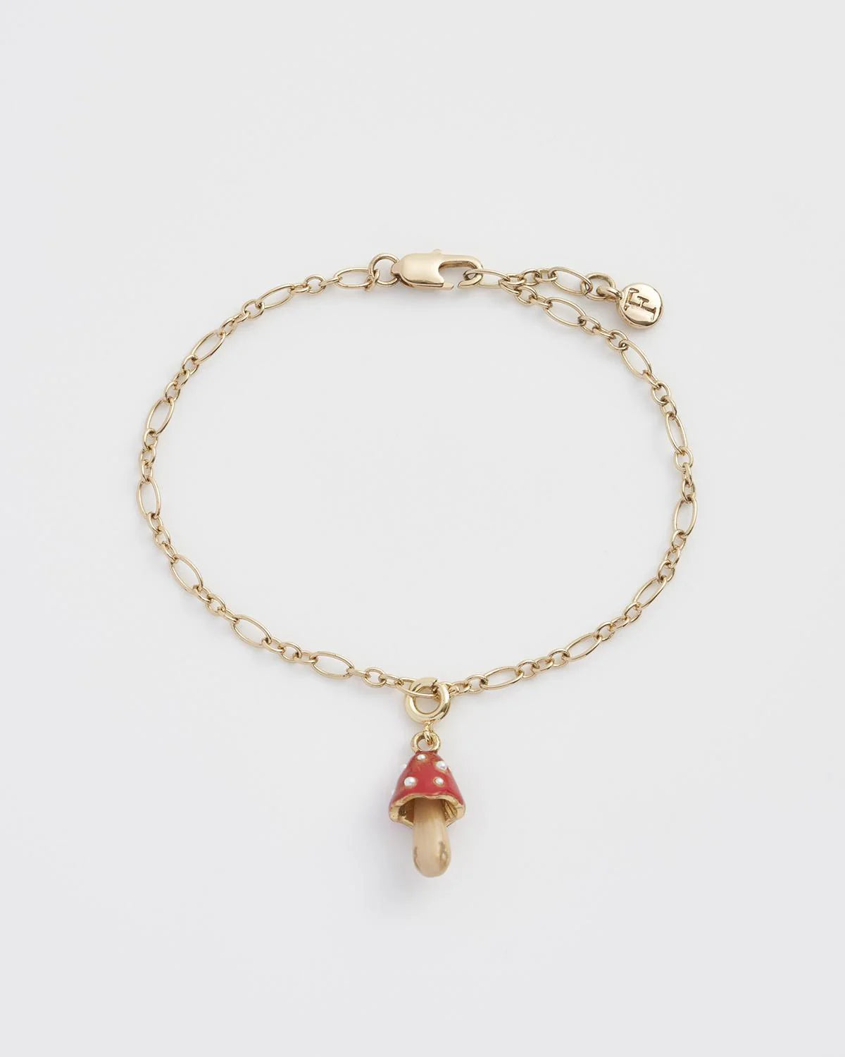 Gomba zománcozott charm