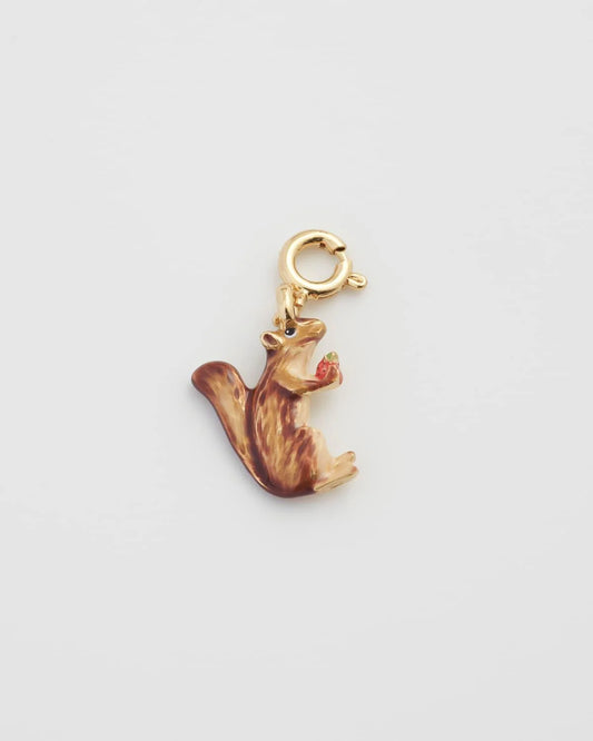 Mókus zománcozott charm