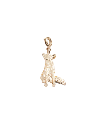 Róka zománcozott charm