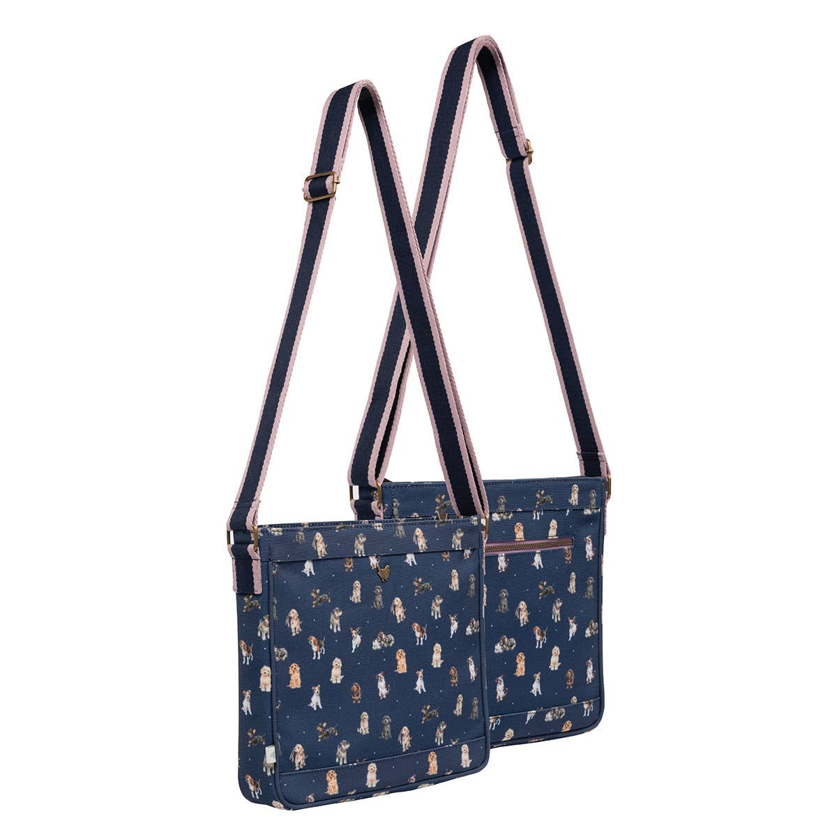 Wrendale Designs - Oldaltáska kék színben 'Egy kutya élete'