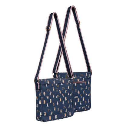 Wrendale Designs - Oldaltáska kék színben 'Egy kutya élete'